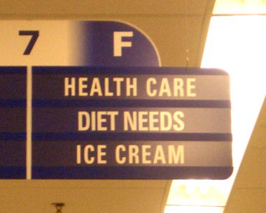 Aisle 7F: Health Care, Diet Needs, Ice Cream