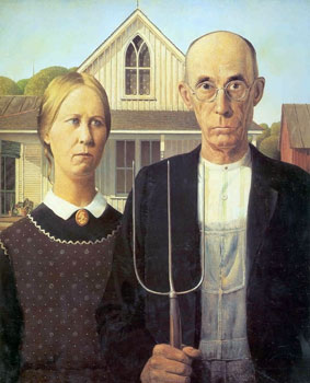 Thumbnail of the American Gothic Painting